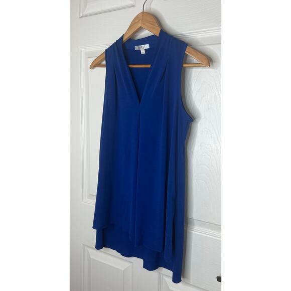 Spense Women's Vibrant Cobalt Blue Sleeveless Tank Top V-Neck Blouse Size Small - Picture 3 of 9